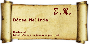Dózsa Melinda névjegykártya