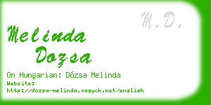 melinda dozsa business card